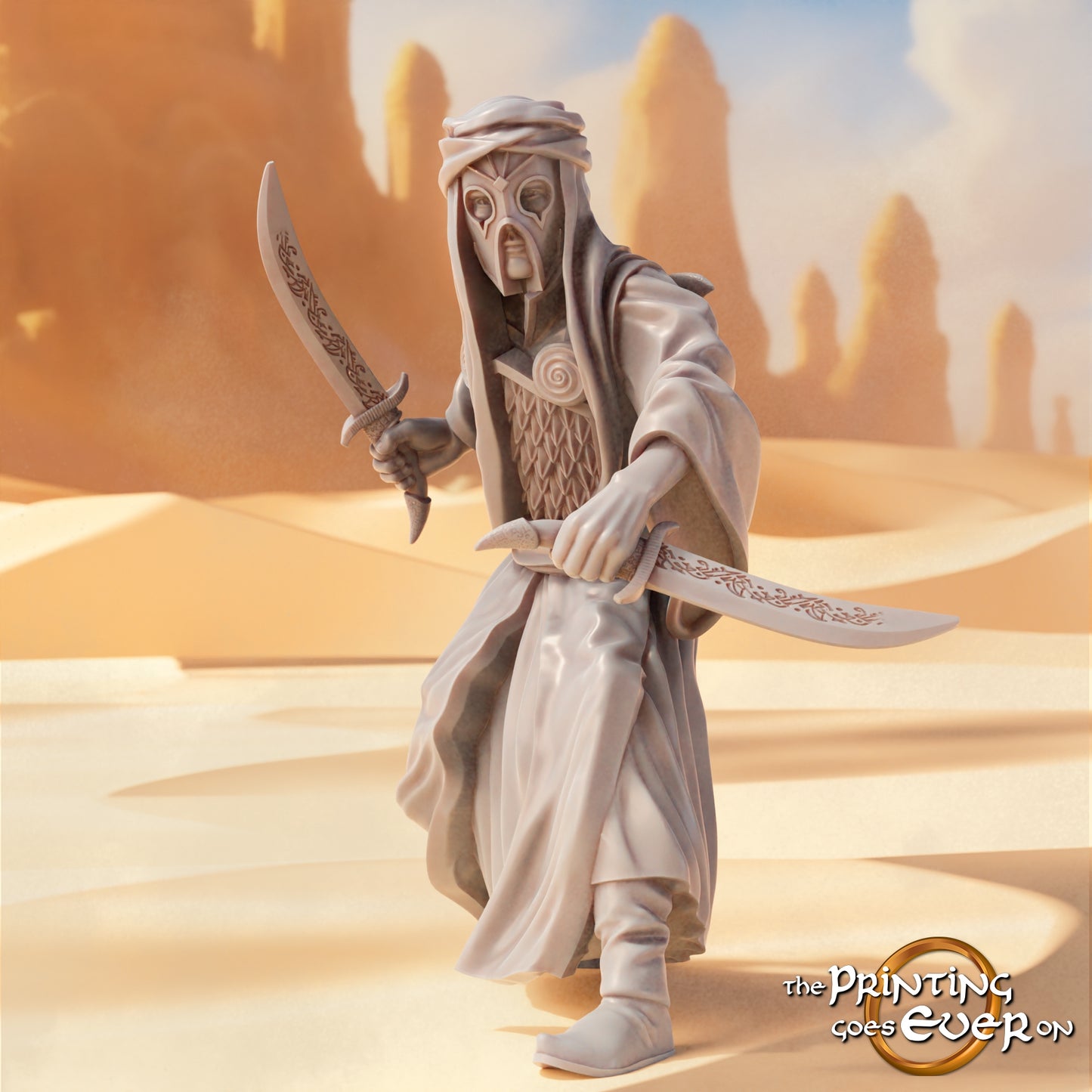 Product photo Tabletop 28mm The Printing Goes Ever On (TPGEO) 0: Assassins of the East: Stealthy Shadows with Poisoned Weapons - Oriental Elite Warriors