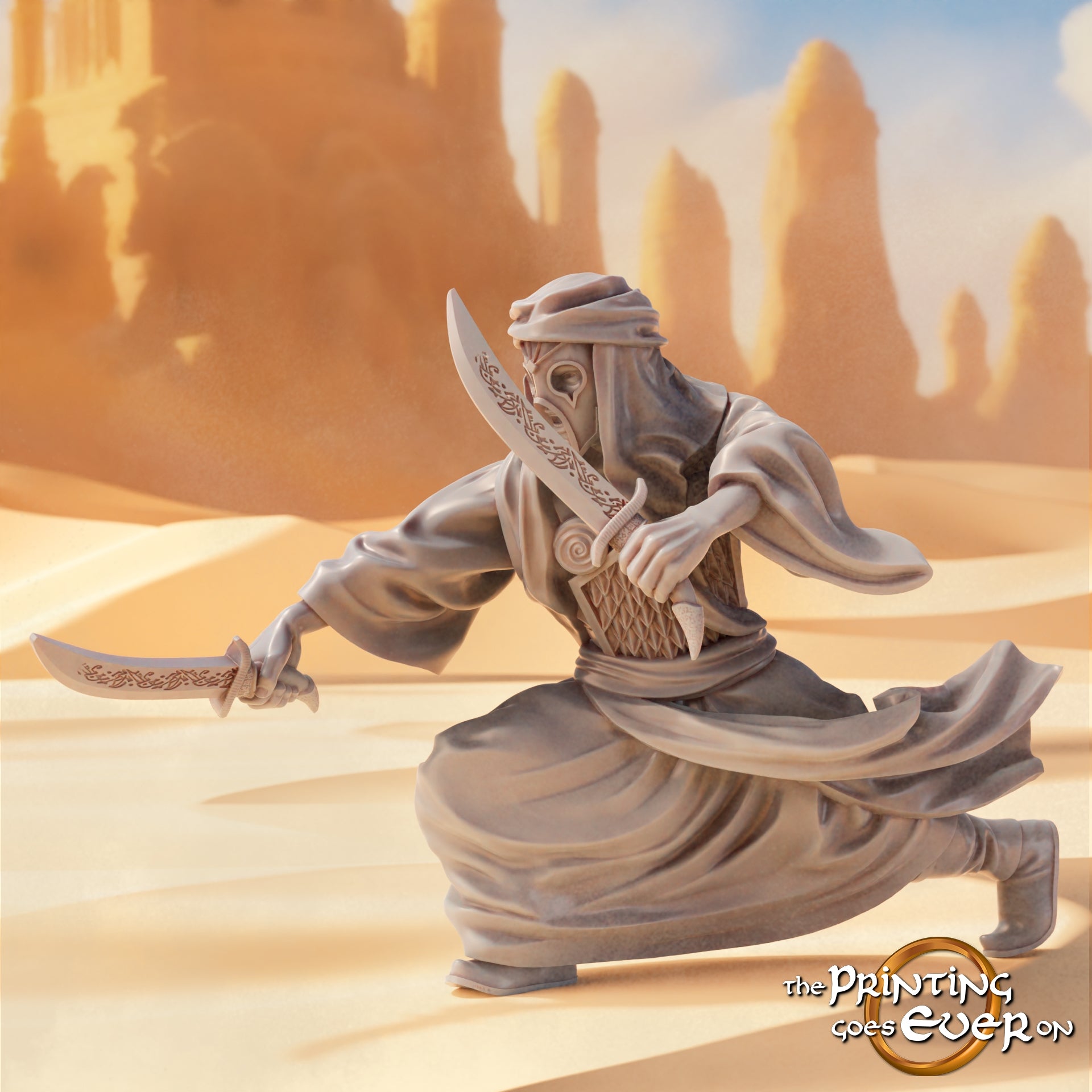 Product photo Tabletop 28mm The Printing Goes Ever On (TPGEO) 0: Assassins of the East: Stealthy Shadows with Poisoned Weapons - Oriental Elite Warriors