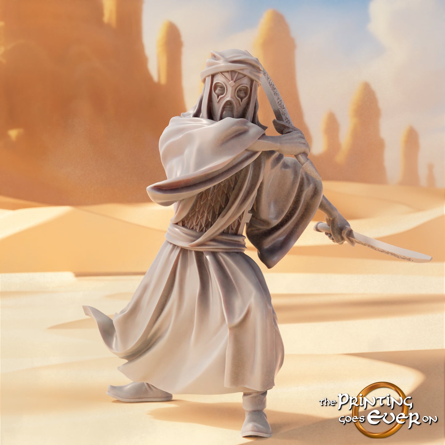 Product photo Tabletop 28mm The Printing Goes Ever On (TPGEO) 0: Assassins of the East: Stealthy Shadows with Poisoned Weapons - Oriental Elite Warriors