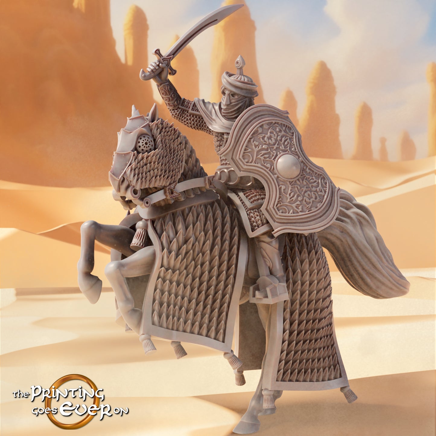 Product photo Tabletop 28mm The Printing Goes Ever On (TPGEO) 0: Oriental Riders: Experienced Warriors on Horses - Sultan's Scouts