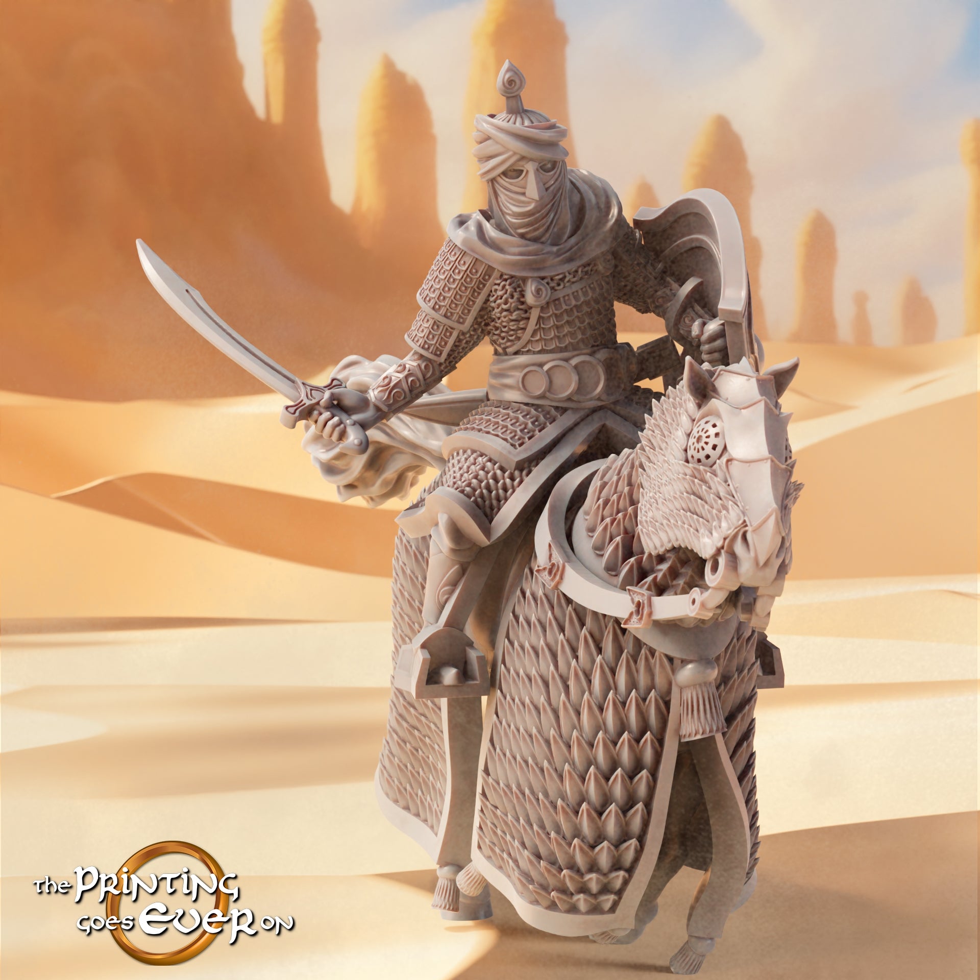 Product photo Tabletop 28mm The Printing Goes Ever On (TPGEO) 0: Oriental Riders: Experienced Warriors on Horses - Sultan's Scouts