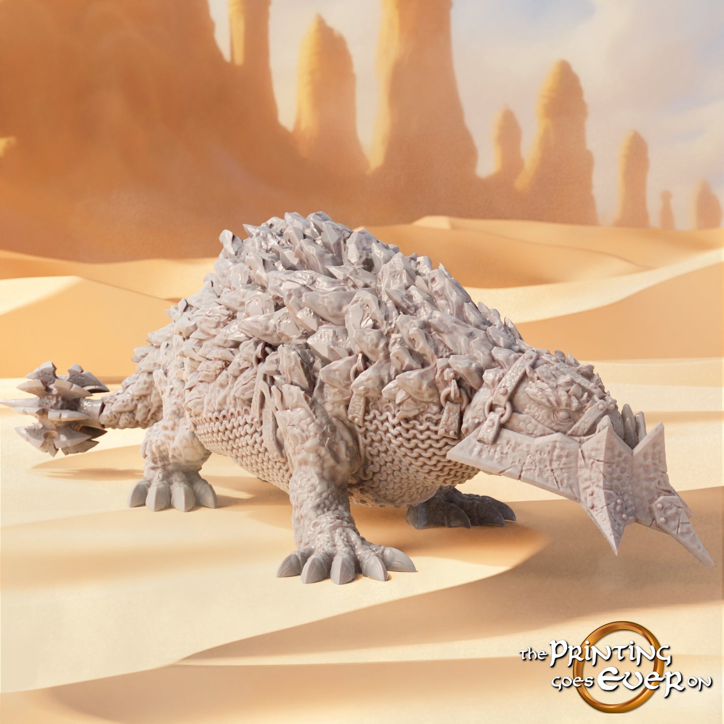 Product photo Tabletop 28mm The Printing Goes Ever On (TPGEO) 0: Sand Lizard 3: Secret Desert Dweller - Animals and Monsters from the Desert