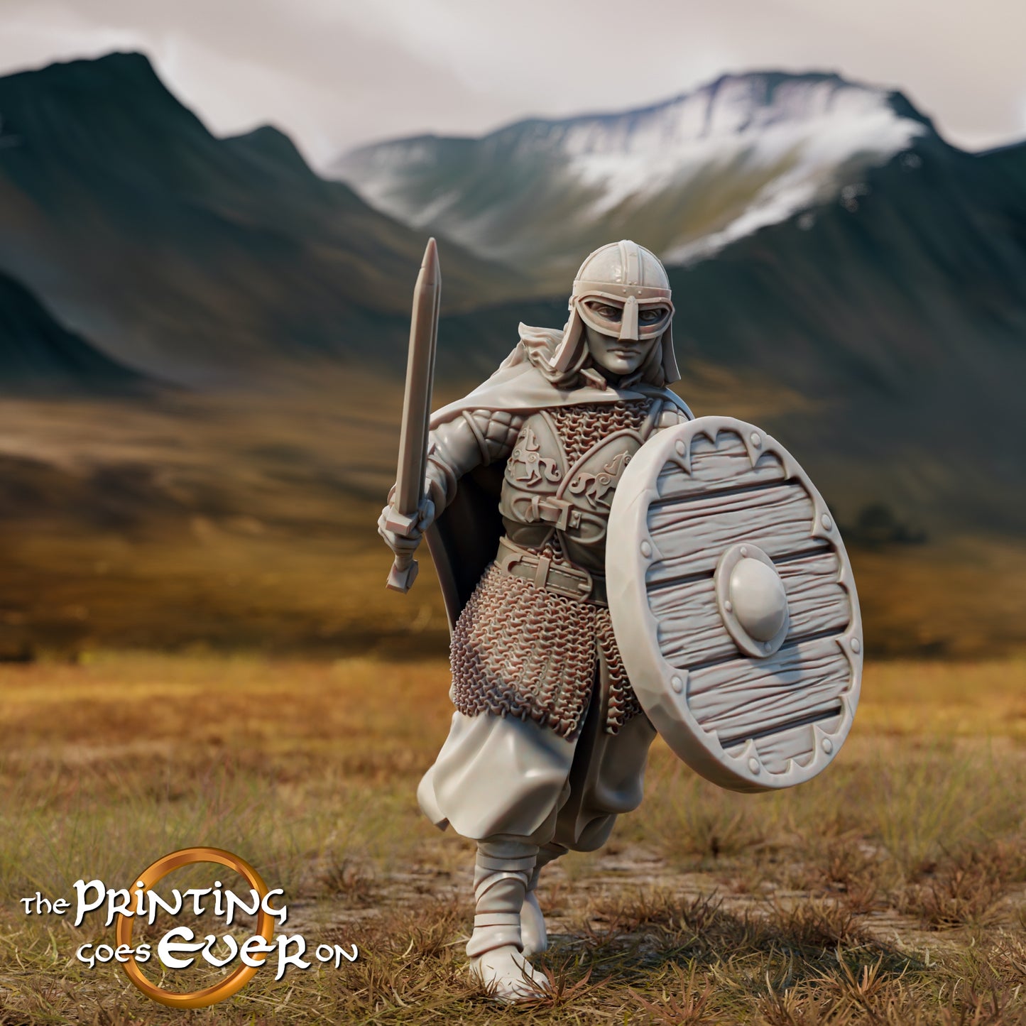 Product photo Tabletop 28mm The Printing Goes Ever On (TPGEO) 0: Princess Eadwela Mounted and on Foot: Daughter of the Royal Family