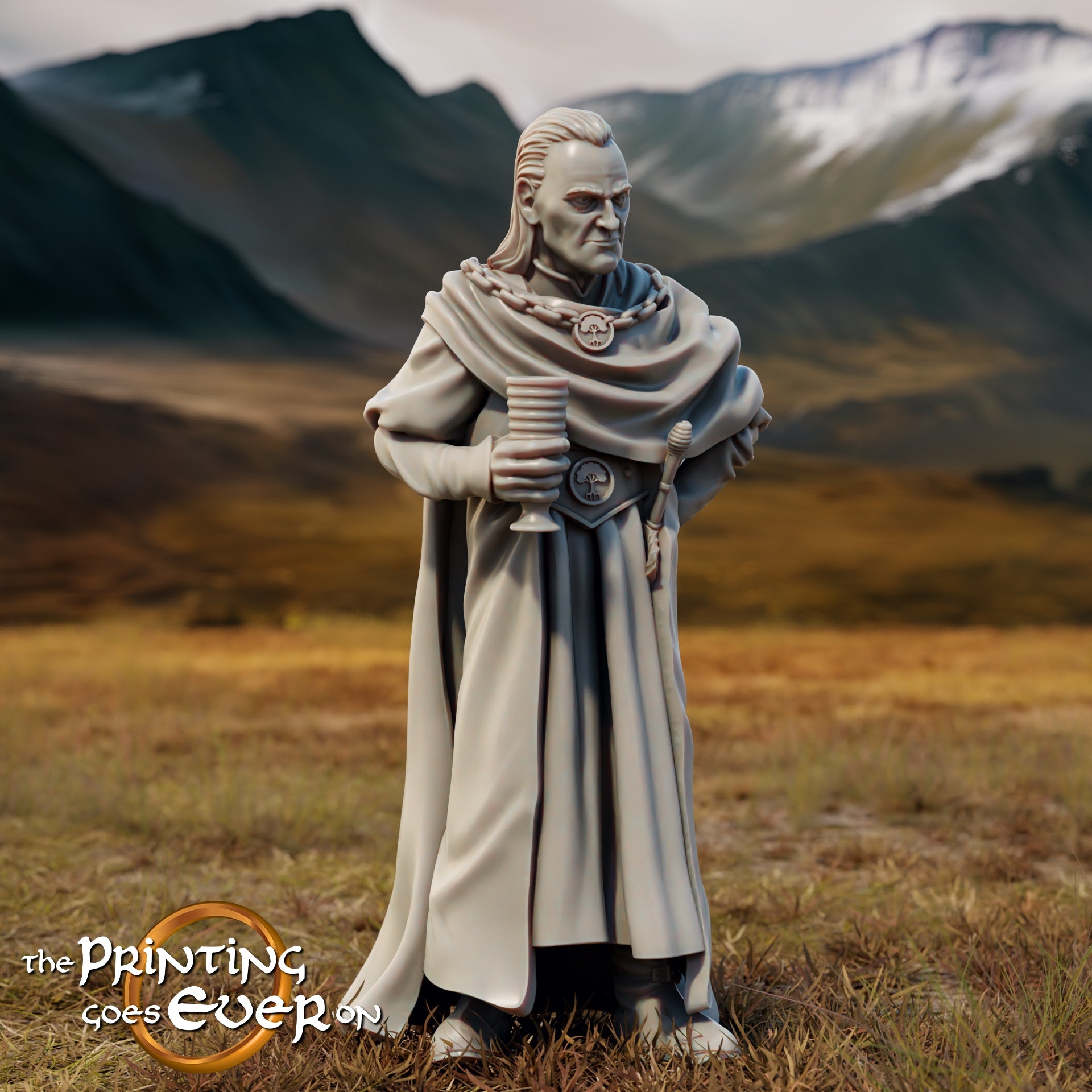 Product photo Tabletop 28mm The Printing Goes Ever On (TPGEO) 0: Stadtholder Denarius: Ruler of Gonthan
