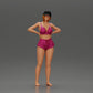 Diorama model building product photo 0: Diorama figure: Standing miniature figure in summer look with cap, shorts, barefoot on the beach (Ref No. A108)