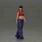Diorama model building product photo 0: miniature figure: hip-hop lowrider woman with cap, crop top & baggy pants (Ref No. A103)