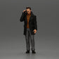 Diorama model building product photo 0: Diorama figure - Turkish man in a coat with a turtleneck, talking on the phone (Ref No. A78)