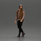 Diorama model building product photo 0: Diorama figure: Bearded man in winter clothing, walking - Diorama miniature (Ref No. A129)