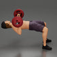 Diorama model building product photo 0: Diorama figure: Male miniature bench pressing with hip bridge, dumbbell, hat, and shorts (Ref No. A111)