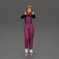 Diorama model building product photo 0: Standing, smiling girl in overalls, both thumbs up - diorama figure (Ref No. A82)