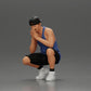 Diorama model building product photo 0: Diorama miniature: Pensive man sitting with cap, shorts, and sneakers (Ref No. A77)