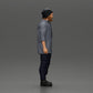 Diorama model building product photo 1: Standing figure: Man with cap & hoodie (Ref No. A100)