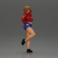 Diorama model building product photo 1: Female miniature with short hair, jacket & shorts, leaning against a car (Ref No. A67)