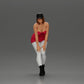 Diorama model building product photo 1: Diorama miniature: bent woman with cap, short top, tight pants & boots (Ref No. A113)