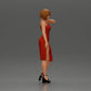 Diorama model building product photo 1: Female diorama figure in mini dress, short hair, hand on neck, necklace (Ref No. A99)