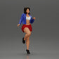Diorama model building product photo 1: Miniature: Confident woman in short jacket and miniskirt, dynamic pose (Ref No. A139)