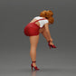 Diorama model building product photo 1: Diorama figure: miniature figure - woman putting on red high heel, standing pose for diorama (Ref No. A112)