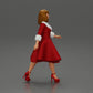 Diorama model building product photo 1: Diorama figure: miniature figure woman in red dress with fur trim in stepping pose - Diorama (Ref No. A117)