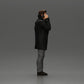 Diorama model building product photo 2: Diorama figure - Turkish man in a coat with a turtleneck sweater, talking on the phone (Ref No. A78)