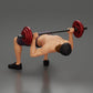 Diorama model building product photo 2: Diorama figure: Male miniature bench pressing with hip bridge, dumbbell, hat, and shorts (Ref No. A111)