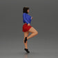 Diorama model building product photo 2: Miniature: Confident woman in short jacket and mini skirt, dynamic pose (Ref No. A139)