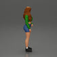 Diorama model building product photo 2: miniature figure: sporty girl standing with short jacket, shorts, and sneakers (Ref No. A74)