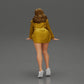 Diorama model building product photo 2: Diorama miniature: Woman in long shirt, dynamic forward pose on tiptoes (Ref No. A121)
