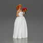 Diorama model building product photo 2: Diorama figure: miniature bride in floor-length white dress with bouquet (Ref No. A132)