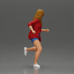 Diorama model building product photo 2: Diorama figure: Running young woman in open shirt & shorts, determined (Ref No. A102)