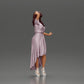 Diorama model building product photo 2: miniature figure: woman in a long wedding dress with high heels, elegantly posing (Ref No. A109)