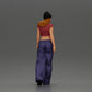 Diorama model building product photo 2: miniature figure: Hip-Hop lowrider woman with cap, crop top & baggy pants (Ref No. A103)