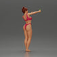 Diorama model building product photo 2: Diorama miniature: Woman in bikini taking selfie on the beach, standing figure (Ref No. A69)