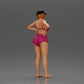 Diorama model building product photo 2: Diorama figure: Standing miniature figure in summer look with cap, shorts, barefoot on the beach (Ref No. A108)
