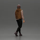 Diorama model building product photo 3: Diorama figure: Bearded man in winter clothing, walking - Diorama miniature (Ref No. A129)