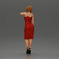 Diorama model building product photo 3: Female diorama figure in mini dress, short hair, hand on neck, necklace (Ref No. A99)