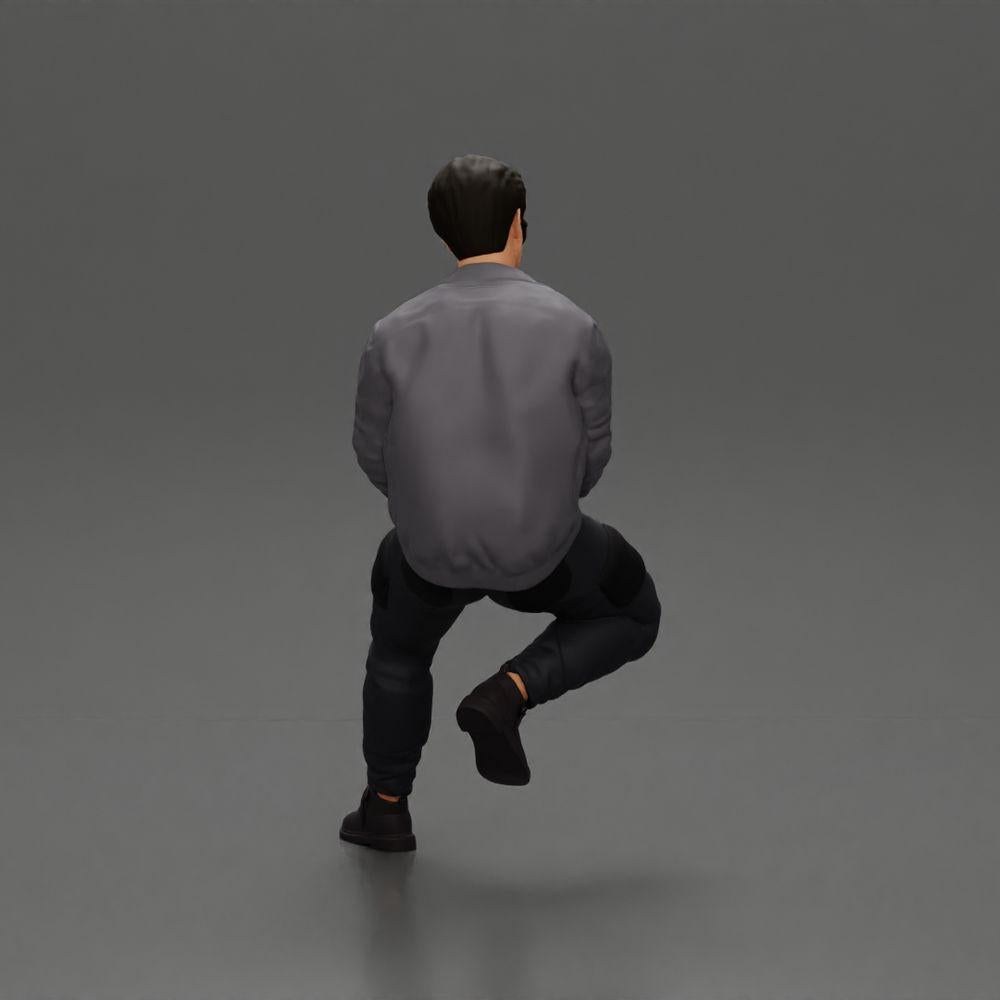 Diorama model building product photo 3: Diorama figure: Sitting man in car, jacket & sunglasses (Ref No. A107)