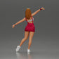 Diorama model building product photo 3: Diorama figure: dynamic woman in red sports outfit, standing pose, sneakers (Ref No. A124)