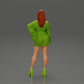 Diorama model building product photo 3: Diorama miniature: Posing woman in kimono dress with platform shoes (Ref No. A86)