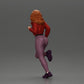 Diorama model building product photo 3: Diorama miniature figure: Running girl with long hair in jacket (Ref No. A96)