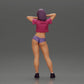 Diorama model building product photo 3: Diorama miniature: Female figure in bikini, short shirt & headband, posing (Ref No. A97)
