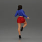 Diorama model building product photo 3: Miniature: Confident woman in short jacket and mini skirt, dynamic pose (Ref No. A139)
