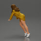 Diorama model building product photo 3: Diorama miniature: Woman in long shirt, dynamic forward pose on tiptoes (Ref No. A121)
