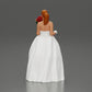 Diorama model building product photo 4: Diorama figure: miniature bride in floor-length white dress with bouquet (Ref No. A132)