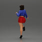 Diorama model building product photo 4: Miniature: Confident woman in short jacket and miniskirt, dynamic pose (Ref No. A139)
