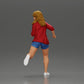 Diorama model building product photo 4: Diorama figure: Running young woman in open shirt & shorts, determined (Ref No. A102)