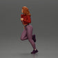 Diorama model building product photo 4: Diorama miniature figure: Running girl with long hair in jacket (Ref No. A96)