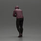 Diorama model building product photo 4: Diorama figure: Man with hood, hands on car, slightly leaning forward (Ref No. A115)