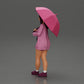 Diorama model building product photo 4: Female diorama figure in open cardigan and shorts with umbrella (Ref No. A92)