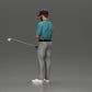 Diorama model building product photo 4: Diorama figure: standing miniature golfer with cap, glove, and golf club - diorama figure (Ref No. A143)