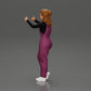 Diorama model building product photo 4: Standing, smiling girl in overalls, both thumbs up - Diorama figure (Ref No. A82)